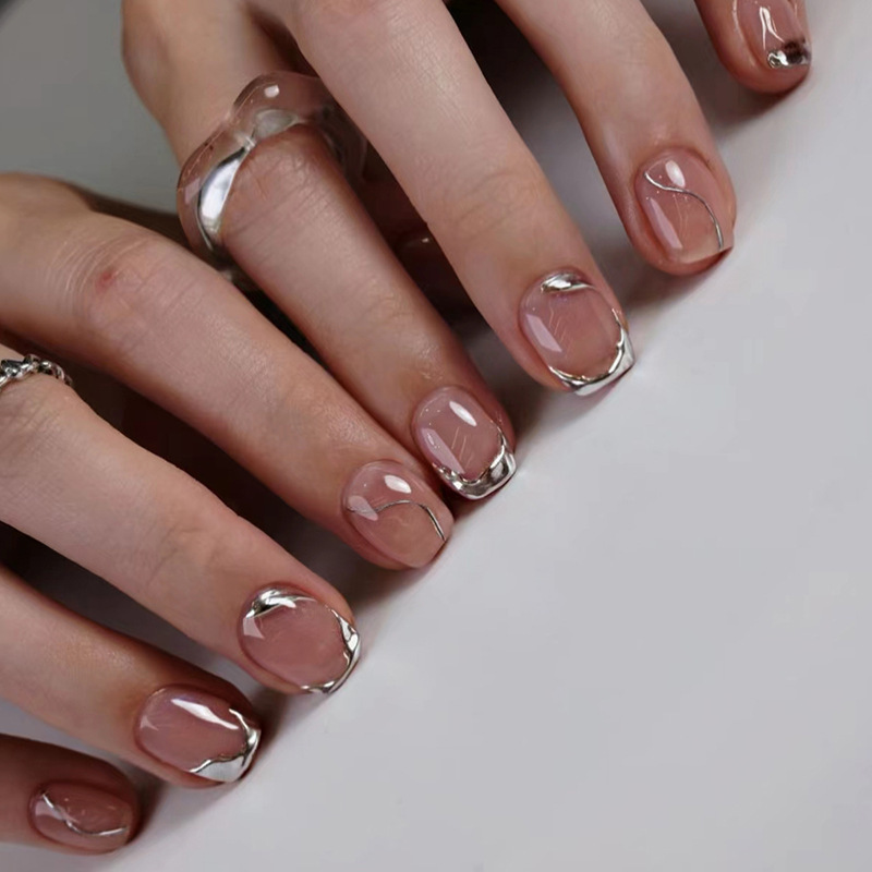Nail Art Fake - Short fake nails for women girls