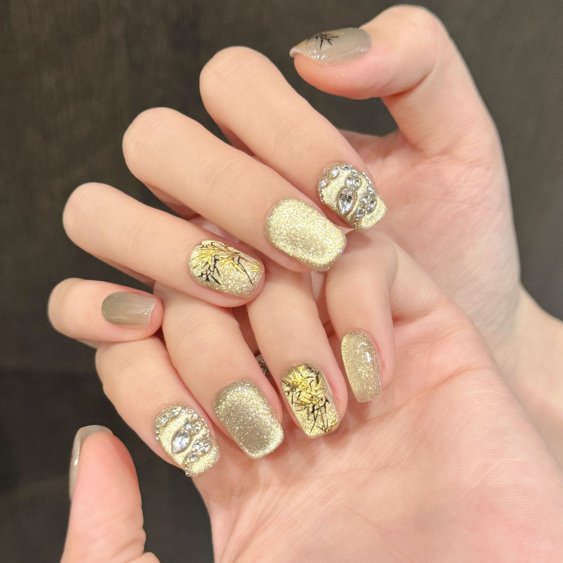 10pcs New Chinese Style Handma - đánh giá và giá Nail Art Yellow