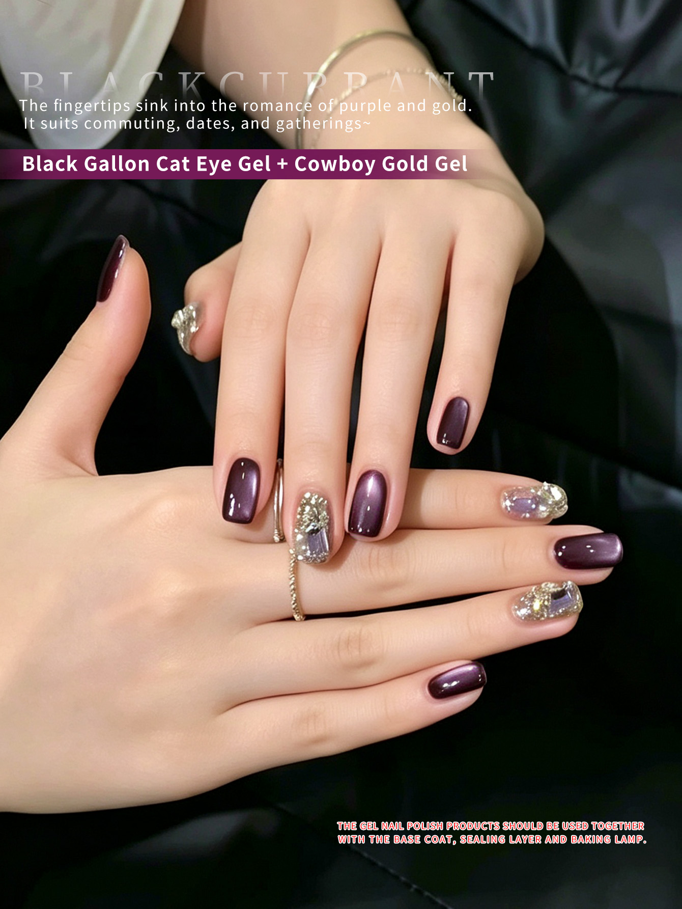 12ml Dark Purple Cat Eye Gel N - đánh giá và giá Nail Art Violet