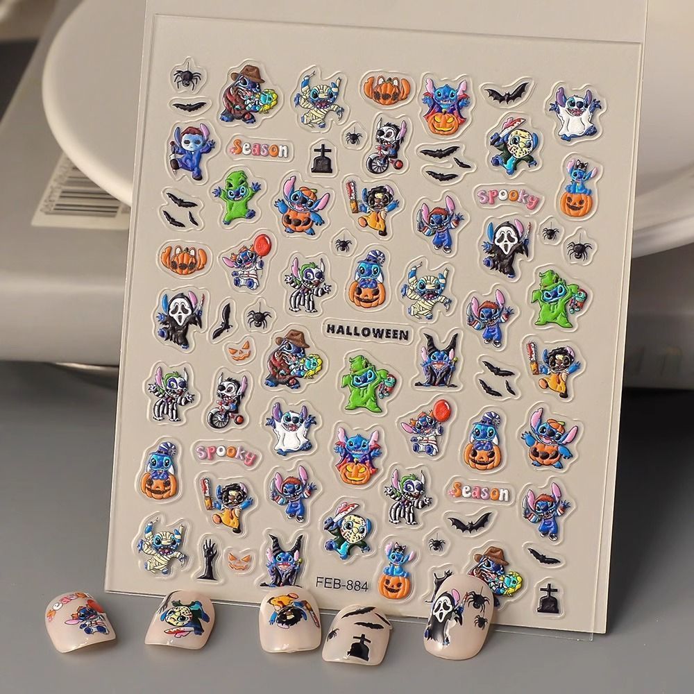 2PCS Halloween Stitch Zombie‑t - đánh giá và giá Nail Art Zombie