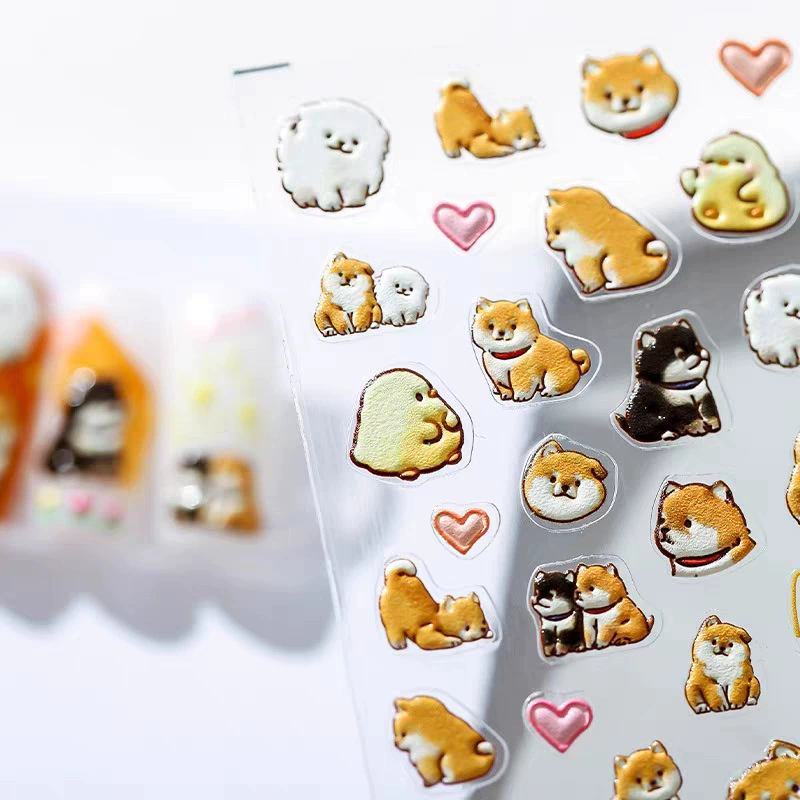 Cute Cartoon Yellow Duck & Dog - đánh giá và giá Nail Art Yellow