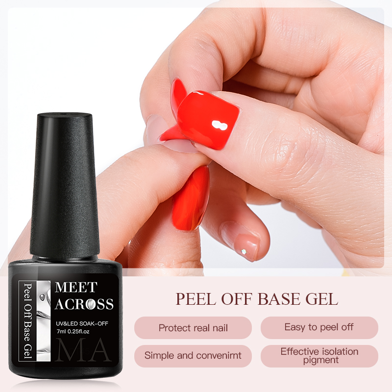MEET ACROSS 7ml Peel Off Gel B - đánh giá và giá Peel Off Base Coat