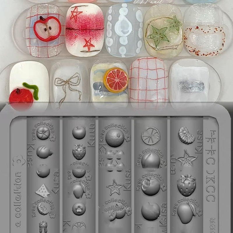 New Nail Silicone Mold Relief  - đánh giá và giá Nail Art Orange
