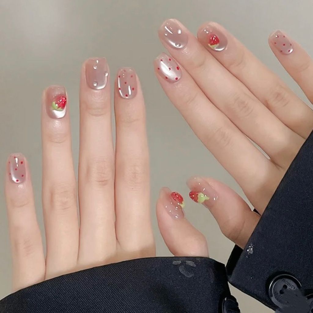 10pcs Short Square Cat Eye Han - đánh giá và giá Nail Art Fake