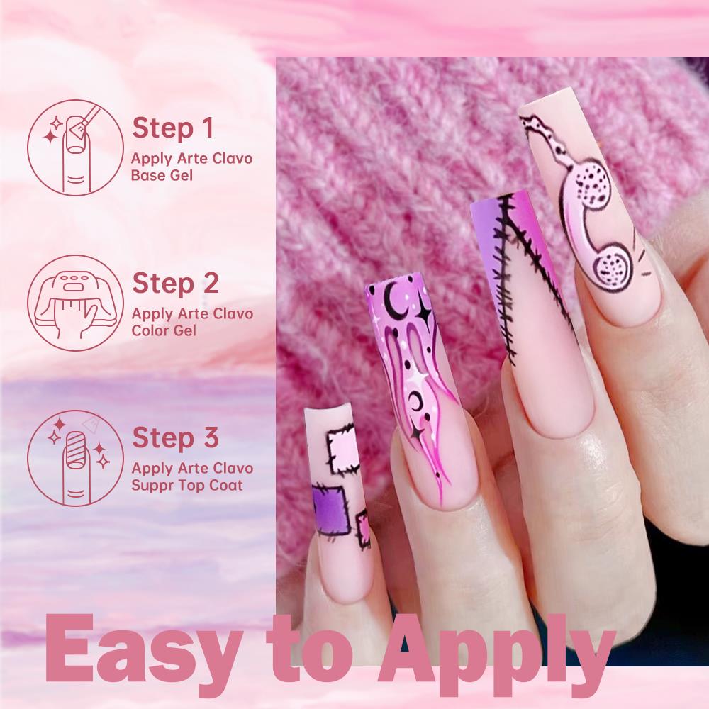 Arte Clavo Orange Yellow Serie - đánh giá và giá Nail Art Orange