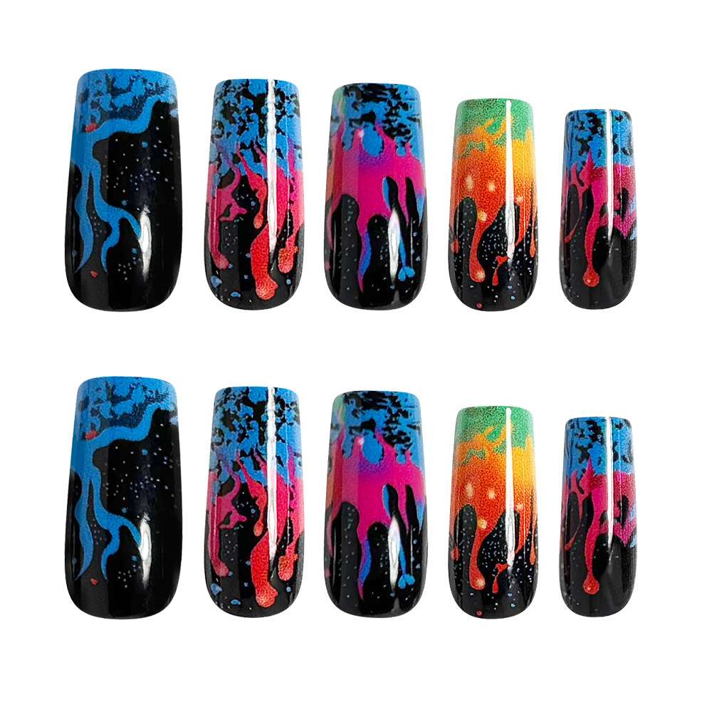 Medium fake nails for women gi - đánh giá và giá Nail Art Orange