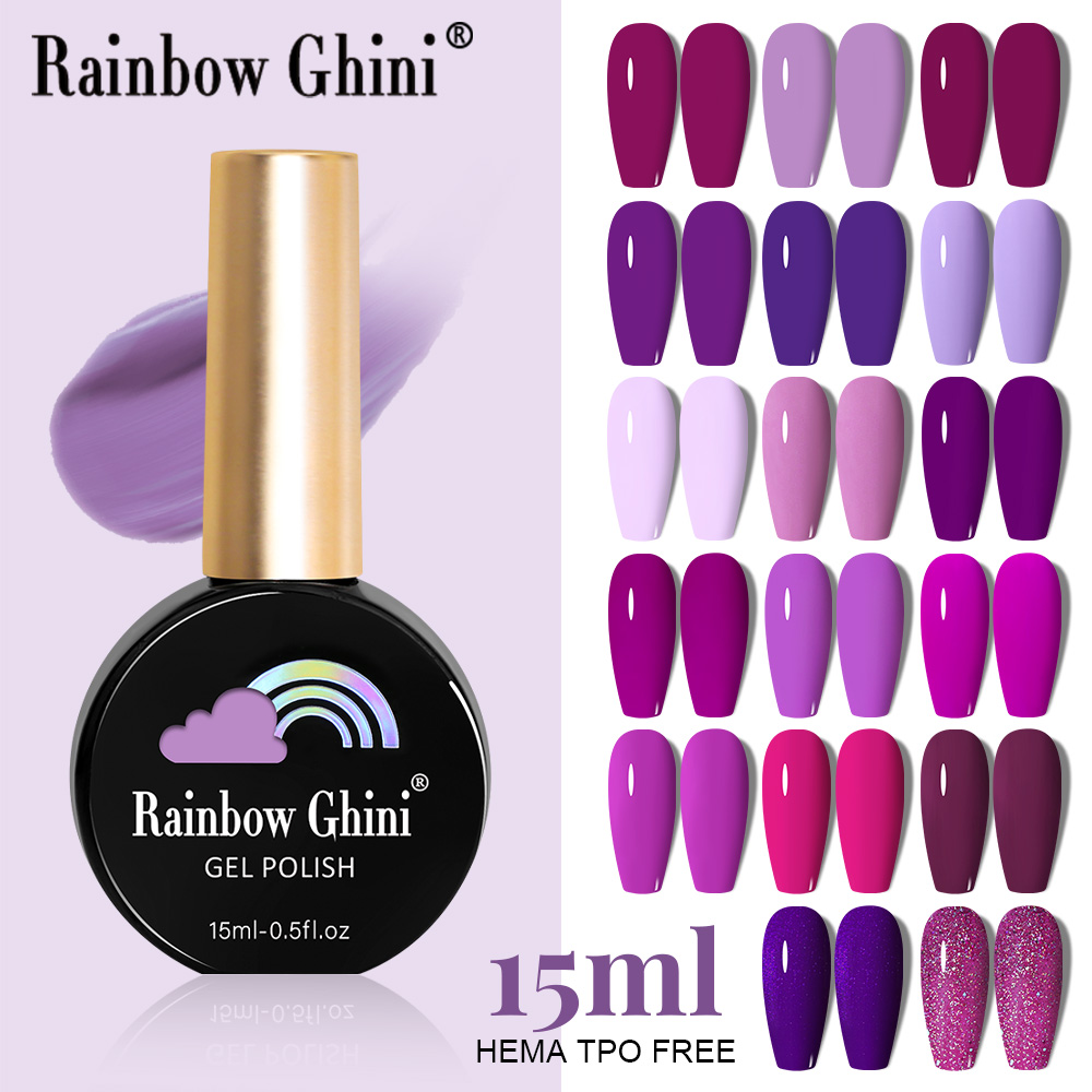 RG 15ml 17 Colors Purple Serie - đánh giá và giá Nail Art Violet
