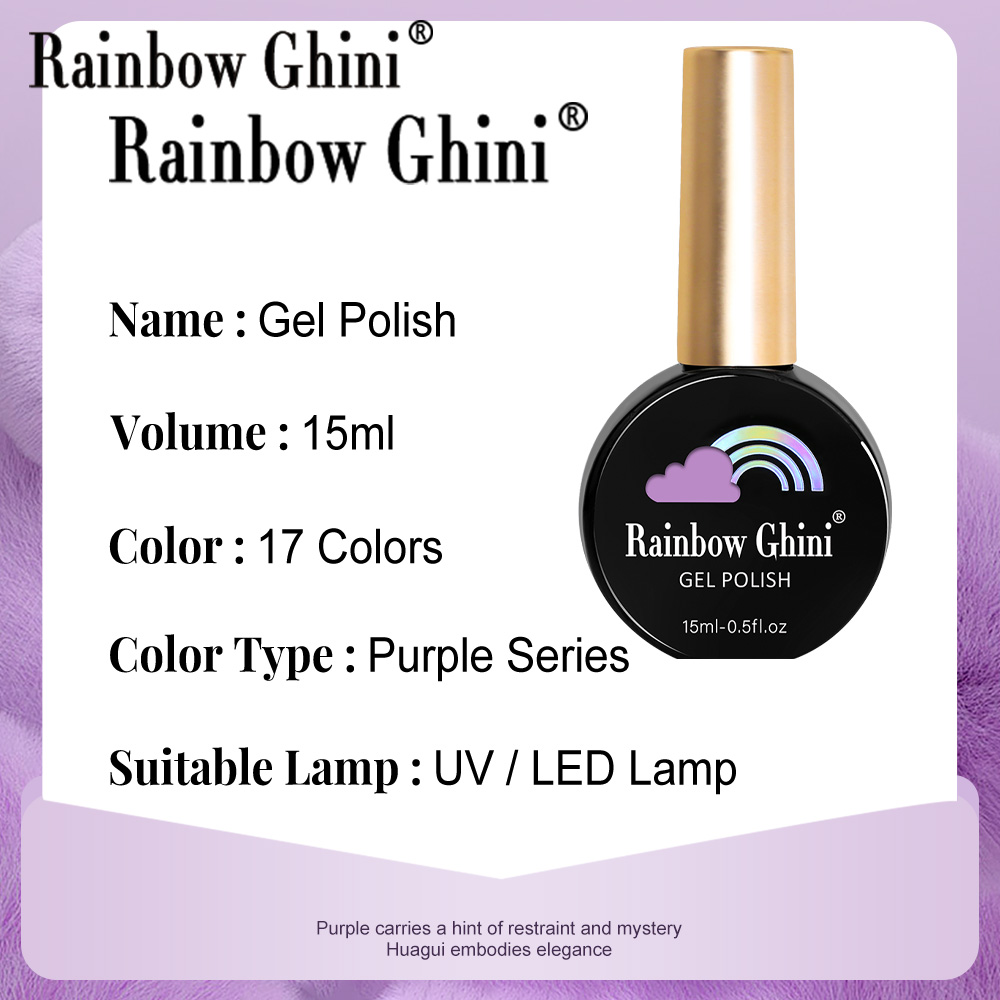 RG 15ml 17 Colors Purple Serie - đánh giá và giá Nail Art Violet