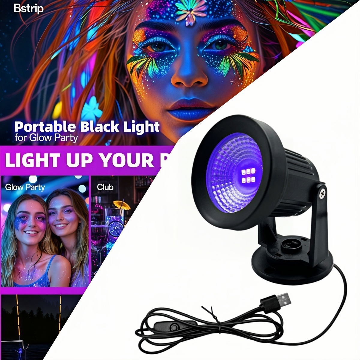 395nm black light, Ultraviolet - đánh giá và giá Nail Art Violet