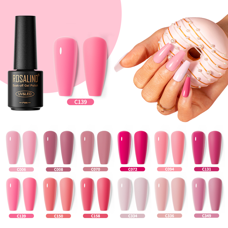 ROSALIND Multi-Colors Nail Gel - đánh giá và giá Peel Off Base Coat