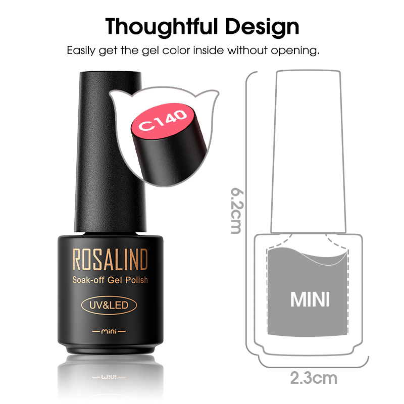 ROSALIND Multi-Colors Nail Gel - đánh giá và giá Peel Off Base Coat