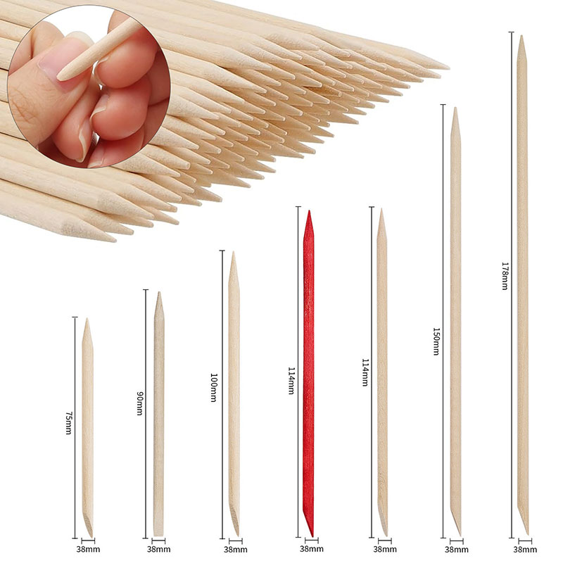 100Pcs Cuticle Pusher Remover  - đánh giá và giá Nail Art Orange