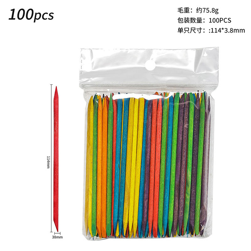 100Pcs Cuticle Pusher Remover  - đánh giá và giá Nail Art Orange