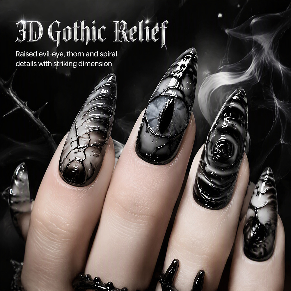 Stiletto Gothic Press On Nails - đánh giá và giá Nail Art Fake