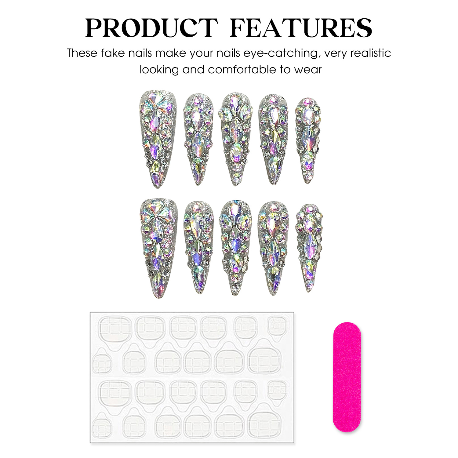 10pcs Handmade Press On Nails  - đánh giá và giá Nail Art Fake