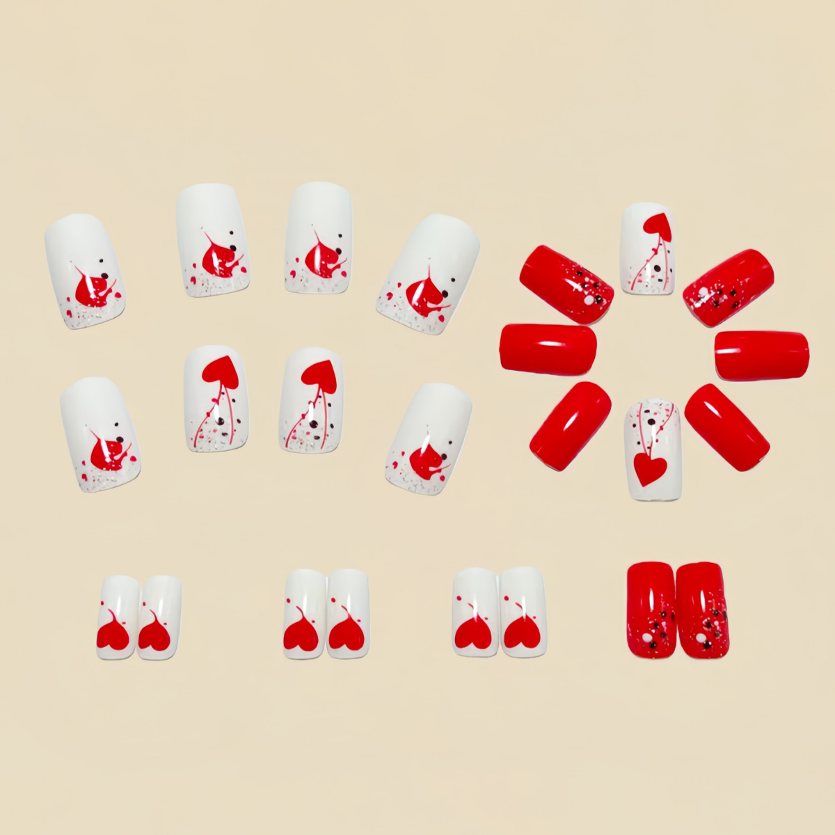 Short Medium fake nails for wo - đánh giá và giá Nail Art Fake