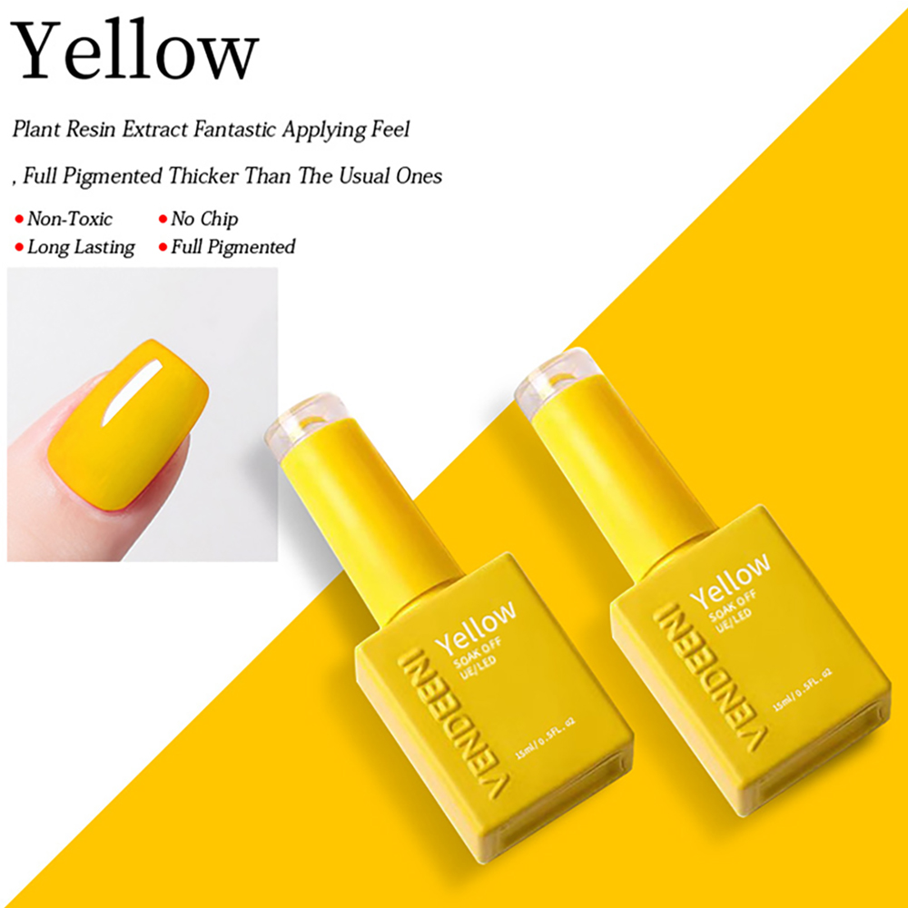 Vendeeni 15ml Black White Red  - đánh giá và giá Nail Art Yellow