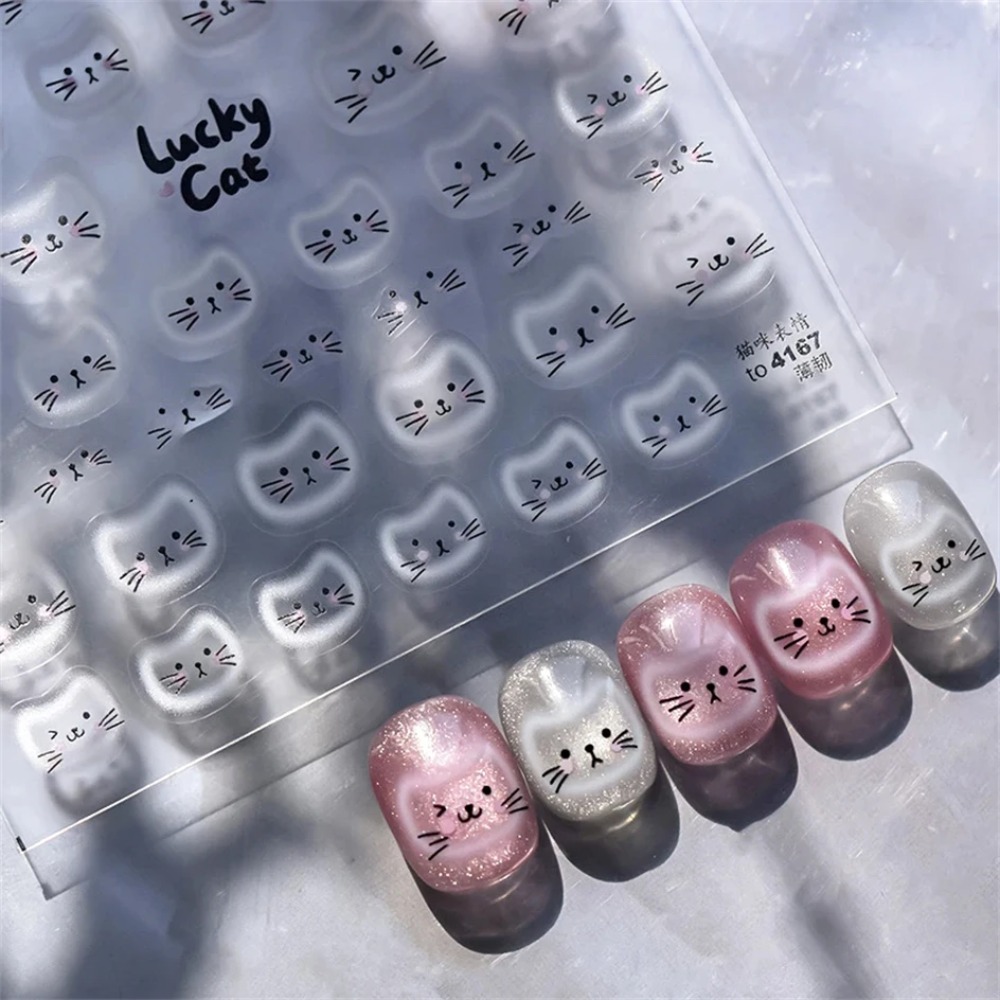White Halo Dyeing Cat Face Cup - đánh giá và giá Nail Art Orange