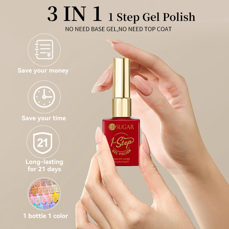 UR SUGAR 15ml 1 Step Gel Polis - đánh giá và giá Nail Art One Stroke