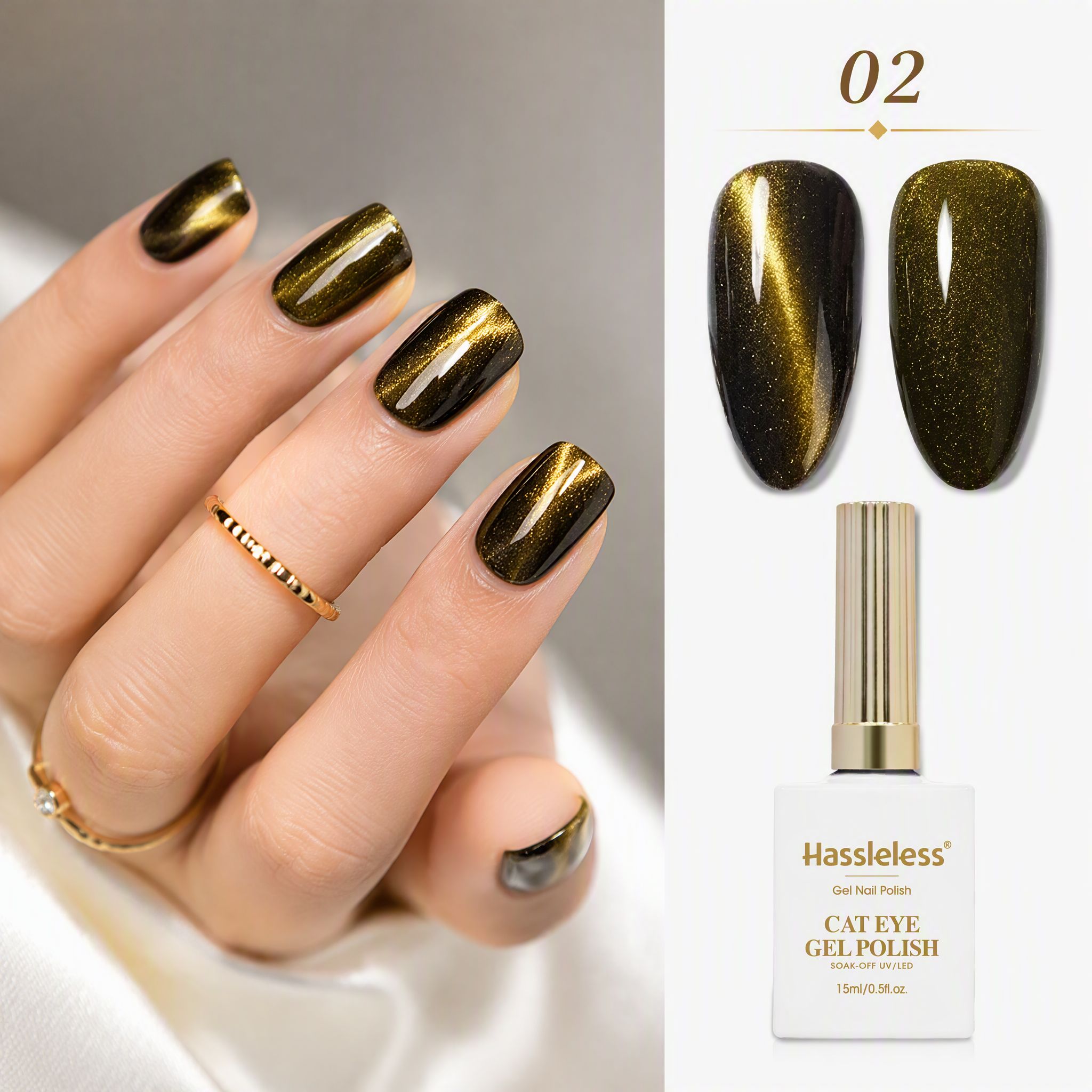 Hassleless Peacock Cat Eye Gel - đánh giá và giá Nail Art One Stroke